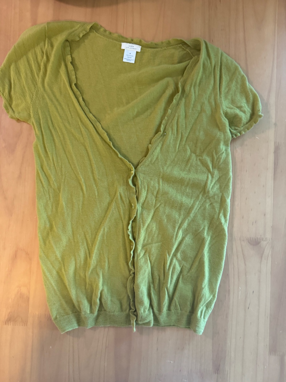 J. Crew Moss Green Cashmere Sweater Top